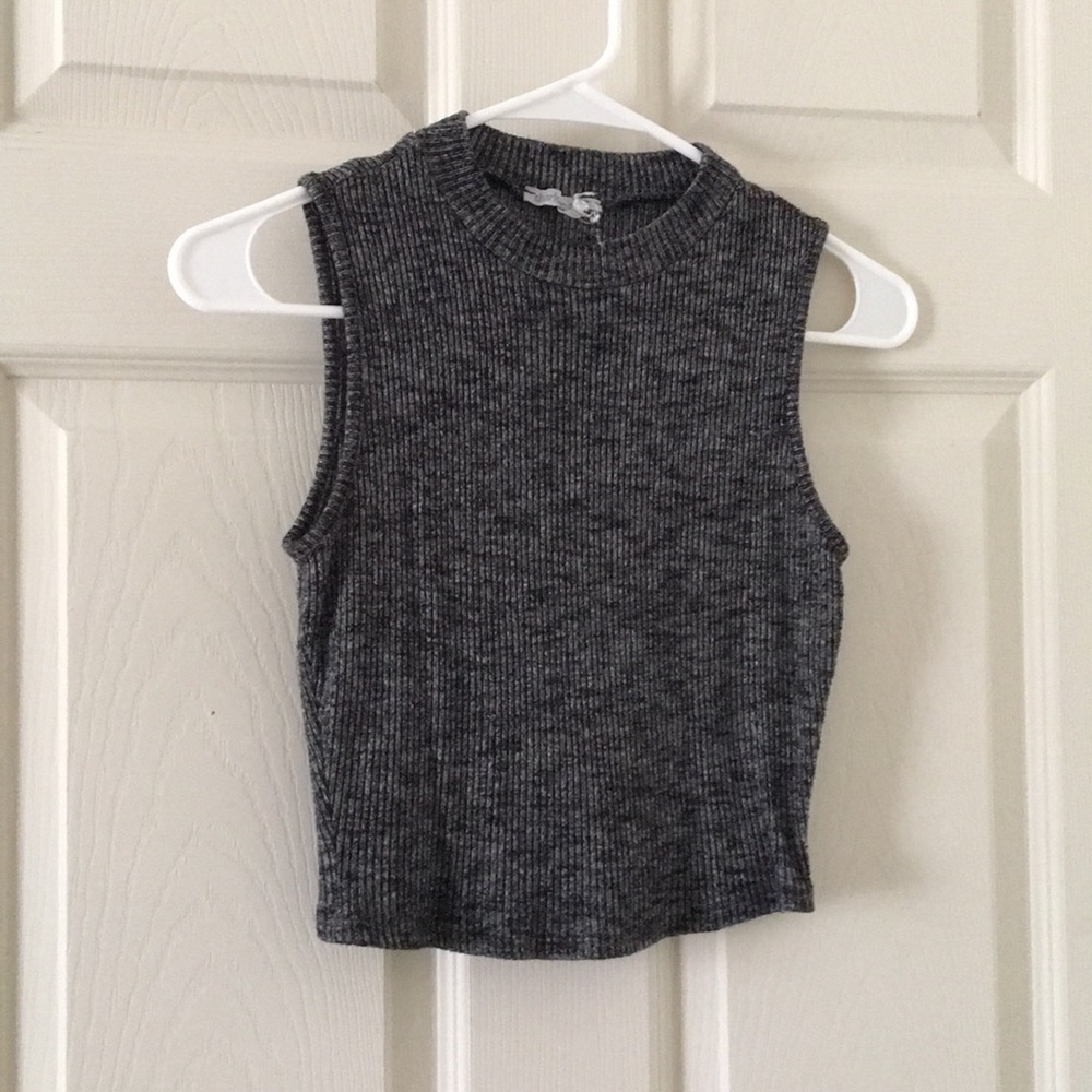 Robbed knit crop top